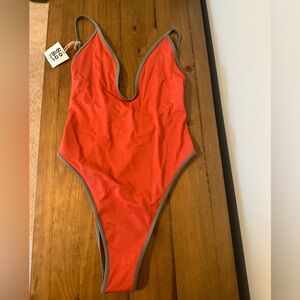 SoSo Swim original cut tangerine swimsuit